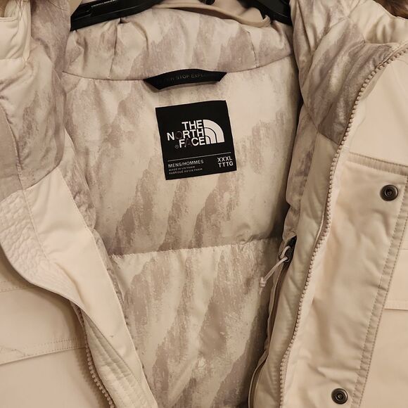 The North Face Men's White Puffer Coat Goose Down Interior Size 3XL - Picture 10 of 13